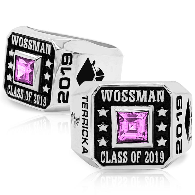 Women's Square Princess Class Ring