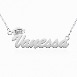 2025 Graduation Cap Script Name Necklace with Chain - 102982