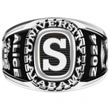 Women's Personalized Class Ring With Initial Top - GCR101-I