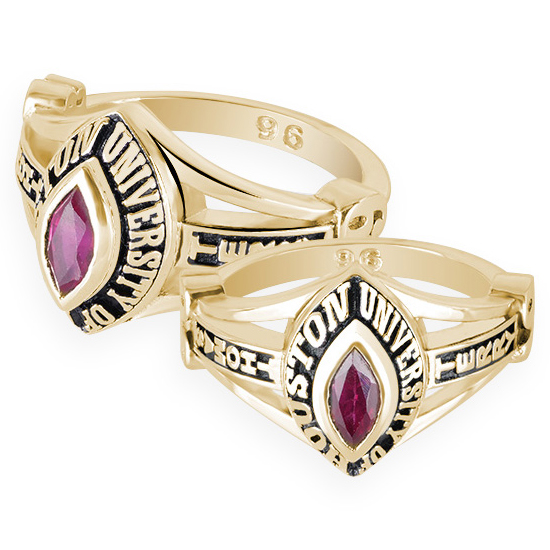 Women's Mid-Size Traditional Oval Stone Class Ring