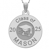 25 Personalized Round Graduation Charm - 98671