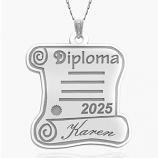25 Personalized Graduation Diploma Pendant - 98667