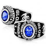 Women's Mid-Size Traditional Oval Stone Class Ring