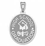 High School Graduation Oval Pendant - 81459