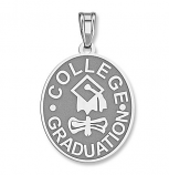 College Graduation Oval Pendant - 81460