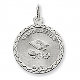 Round Graduation Disc Pendant Charm - 86060