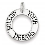 Follow Your Dreams- Round Cut-out Graduation Charm or Pendant - 86072