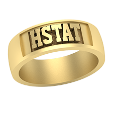 6mm Flat Curved Engraved School Ring